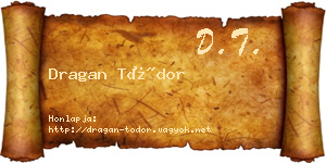 Dragan Tódor névjegykártya